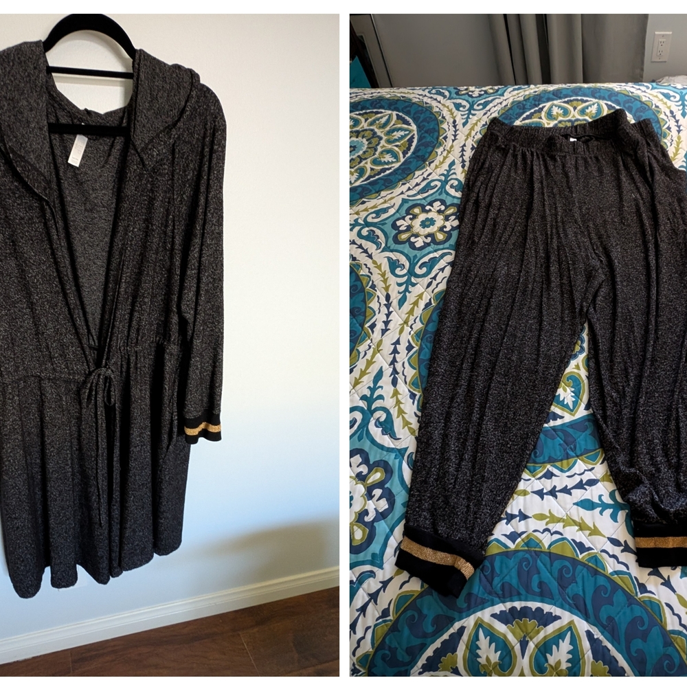 final weeks, bundle & save Cacique Charcoal Lounge Wear Set 22/24